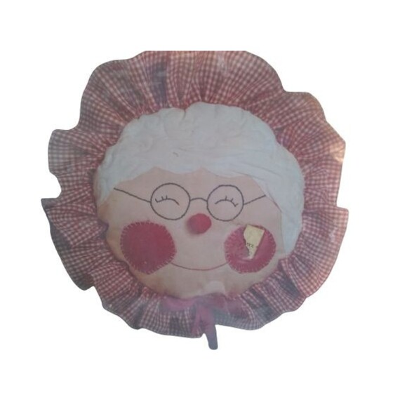 Hazel's Needlework Kaboodles Mrs Santa Applique Embroidery Pillow Kit Vintage - Picture 3 of 4